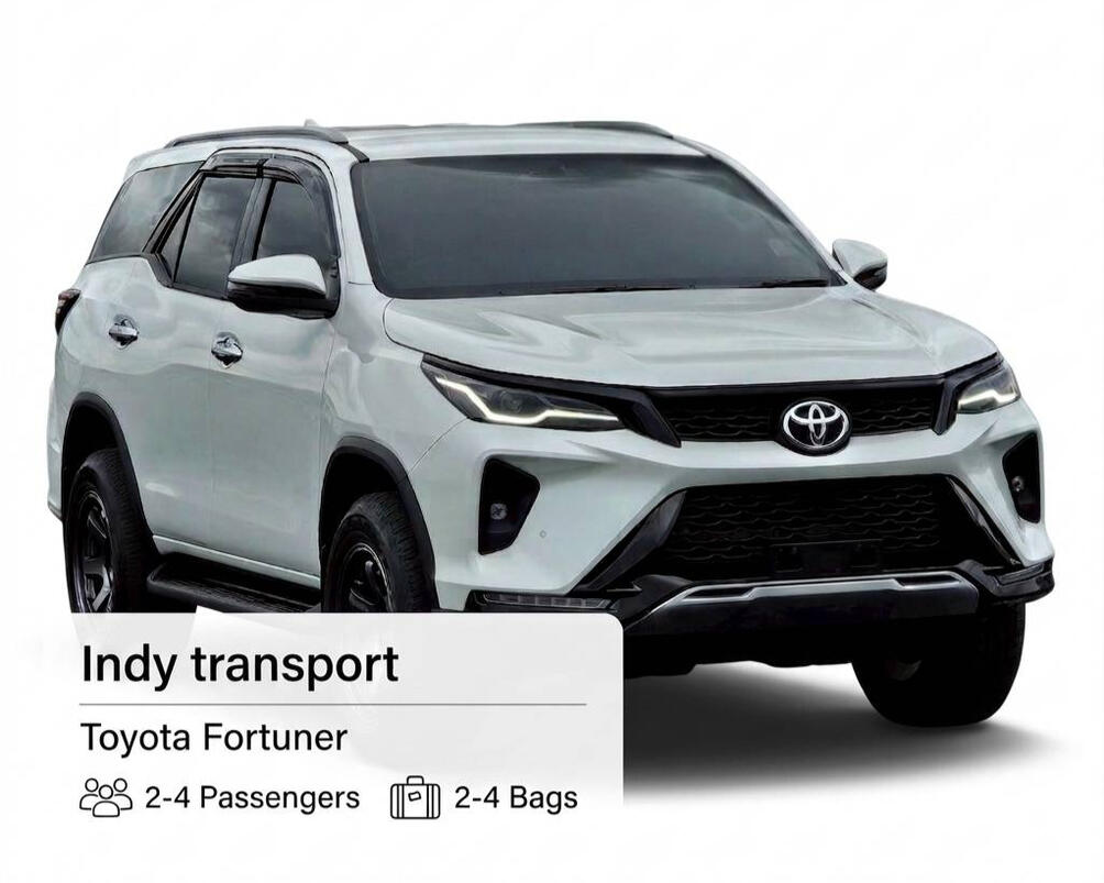 Просторный внедорожник Toyota Fortuner для комфортных поездок по Таиланду Внедорожник Toyota Fortuner аренда авто с водителем Indy Transport